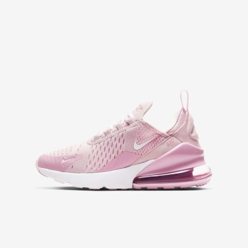 Nike Air Max 270 - Nagyobb Gyerek Air Max Trainers - Rózsaszín/Rózsaszín/Fehér